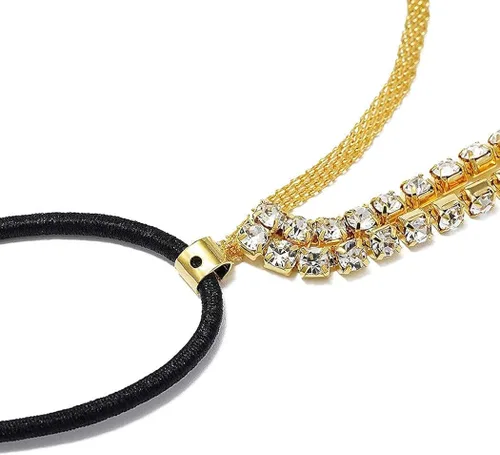 Miniatura 4 de Victray Cadena de pierna de cristal para mujer, cadenas de cuerpo con diamantes de imitación, cadena brillante para muslo, joyería corporal