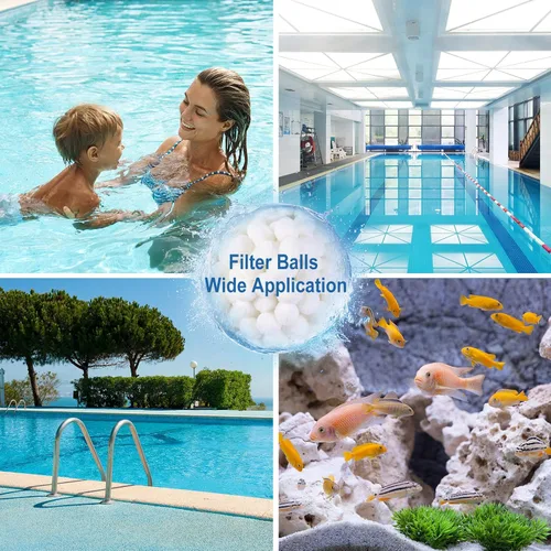 Miniatura 7 de Bolas de filtro de piscina de 4.6 libras para filtro de arena, cartuchos de medios de filtro de arena reutilizables, repuesto para bomba de filtro