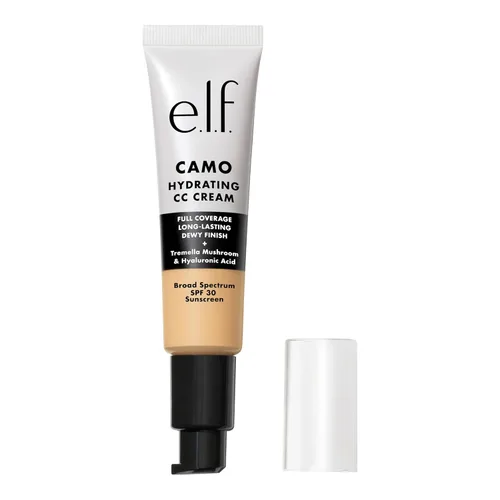 e.l.f. Crema Hidratante Camo CC, SPF 30, Base Correctora de Color de Cobertura Completa para un Acabado Luminoso, Vegana y Libre de Crueldad, Tono