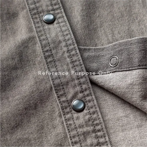 Miniatura 9 de CRAFTMEMORE 20 juegos de botones de perlas negras de 0.25 pulgadas (0.413 in) para camisa occidental (negro)