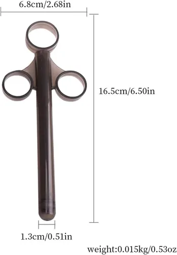 Miniatura 3 de Magik Aplicadores vaginales tubo lubricante personal aplicador de lubricante tirador de jeringas (1 paquete, negro)