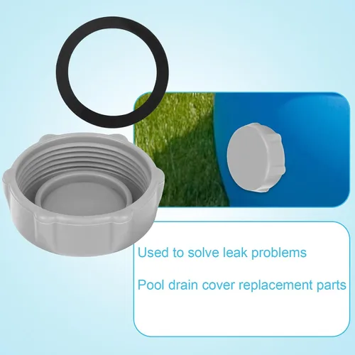 Miniatura 3 de BOXOB Tapa de válvula de drenaje de piscina, repuesto de plástico a prueba de fugas con conector sobre el suelo, accesorio para piscinas compatible