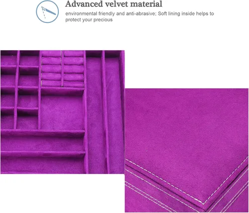 Miniatura 4 de ProCase Joyero organizador para mujeres y niñas dos capas de almacenamiento de joyería para collares aretes pulseras anillos relojes opción