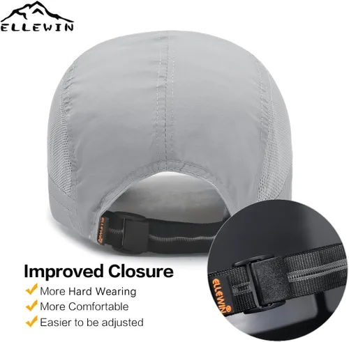Miniatura 23 de ELLEWIN Gorra de béisbol unisex UPF 50 sin estructura, con pico grande y plegable