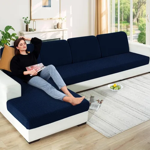 Miniatura 41 de YEMYHOM 【Liquidación】 Fundas Elásticas para Cojines de 1 Pieza, Fundas de Cojín de Asiento para Sofá y Silla, Funda Suave de Sofá de Repuesto