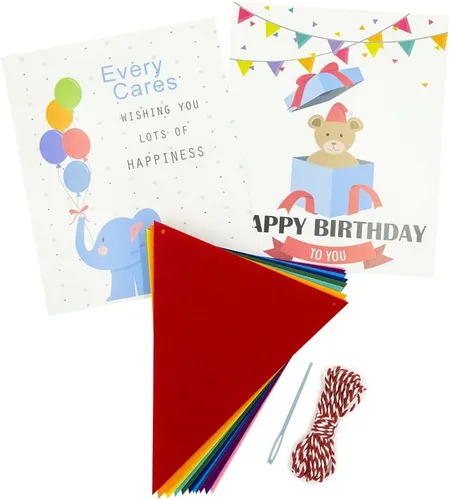 Miniatura 5 de Banderines de tela de fieltro arcoíris, 24 unidades/16.4 pies (paquete de 2) carteles decorativos para fiestas de cumpleaños, baby shower