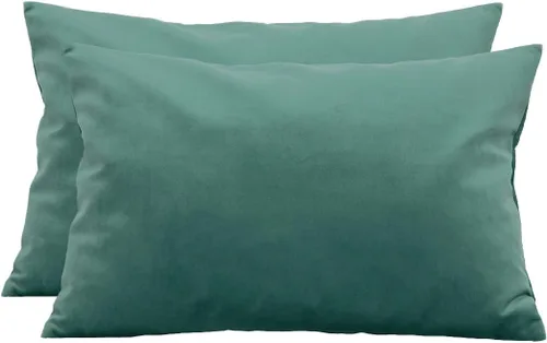 Miniatura 162 de TangDepot - Funda de almohada lisa de terciopelo, funda de cojín supersuave de lujo, muchas opciones de colores y tamaños