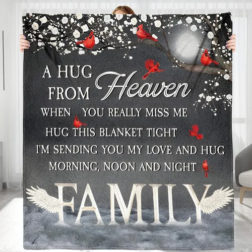 Miniatura 6 de Manta Conmemorativa Personalizada como Regalo, en Memoria Amorosa, Manta Conmemorativa como Regalo para Miembros de la Familia, Abuelos, Mamá, Papá