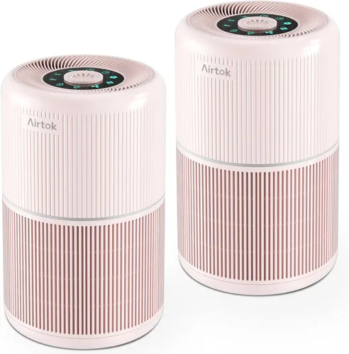 Miniatura 10 de Paquete de 2 purificadores de aire para el hogar y dormitorio con filtro True HEPA H13 para humo, tabaco, polvo, olores, polen, caspa de mascotas