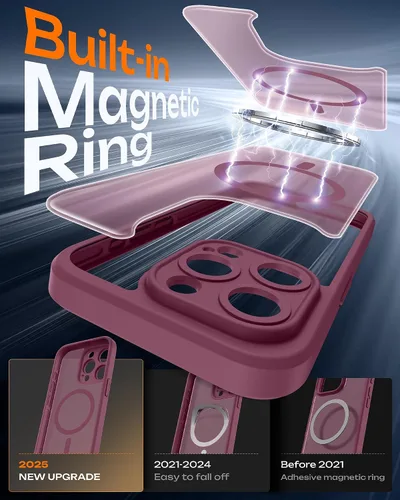 Miniatura 268 de TOCOL Funda para iPhone 11, compatible con Magsafe, protección completa de cámara, imanes integrados, protección contra caídas, funda translúcida