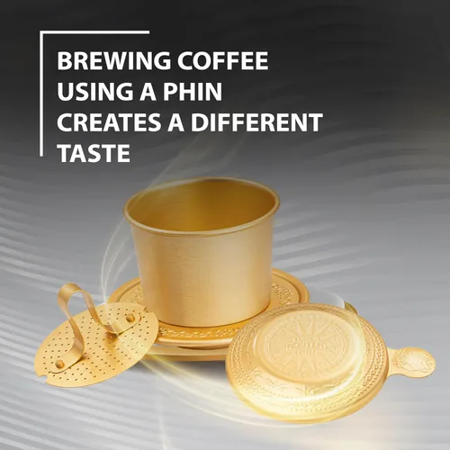 Miniatura 4 de TRUNG NGUYEN LEGEND - Juego de filtros vietnamitas para verter sobre filtro, cafetera tradicional de goteo Phin, prensa de café reutilizable