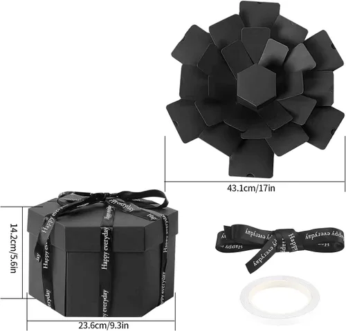 Miniatura 2 de Set de regalo explosivo, álbum de fotos DIY, caja sorpresa de amor explosiva, caja de regalo emergente creativa para parejas, día de la madre, boda