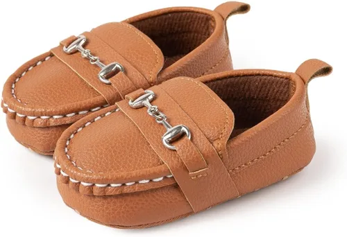 Aploxphy Mocasines clásicos para bebés, niñas y niños, zapatos de vestir Oxford para bebés y niñas, zapatos de vestir para precaminantes, mocasines