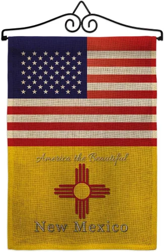 Miniatura 5 de Juego de banderas de jardín de Nuevo México de Estados Unidos de América, Estados Unidos, territorios de Estados Unidos, República de país, área