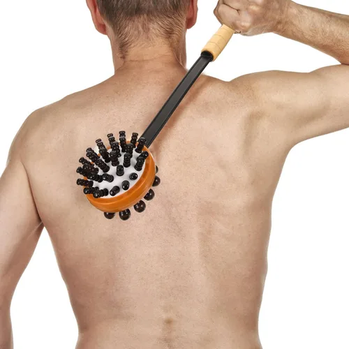 Miniatura 3 de Bendable Wooden Back Hammer Handheld Massage Hammer for Neck and Shoulder Relief at Home and Travel