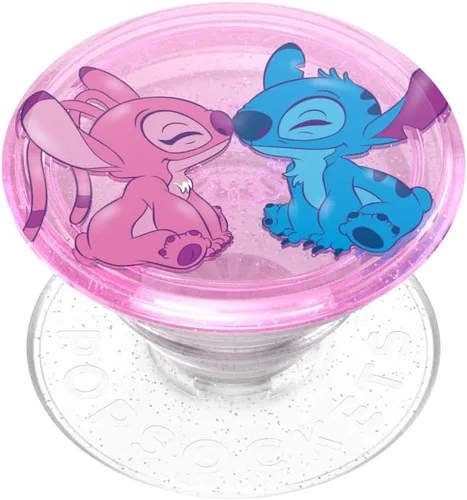Miniatura 8 de PopSockets - Agarre para teléfono con soporte expandible, agarre adhesivo, Lilo & Stitch - Enamel Holiday Stitch