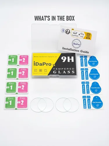 Miniatura 9 de iDaPro Paquete de 4 protectores de pantalla para Samsung Galaxy Watch 8/7/6/5/4 (1.732 pulgadas), 4 unidades, kit de protección de vidrio templado