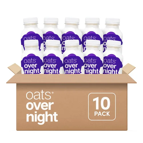 Oats Overnight Blueberry Muffin - Avena durante la noche, batido de avena alto en proteínas (0.51 onzas de proteína), solo agrega agua, desayuno,