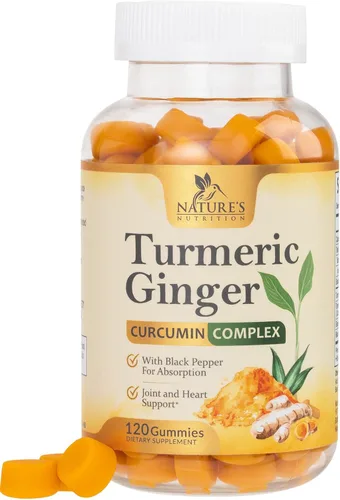 Miniatura 9 de Gomitas de suplemento de curcumina de cúrcuma – 95% de curcuminoides con cúrcuma y jengibre, pimienta negra para una mejor absorción, apoyo