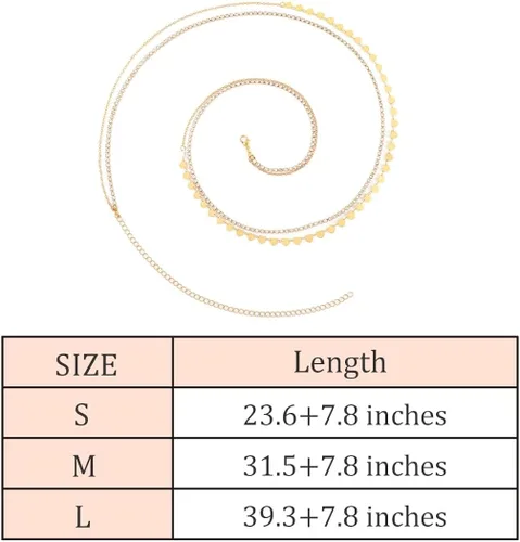 Miniatura 6 de ELABEST Layered Rhinestone Belly Chain Crystal Waist Chain Shiny Star Sequin Body Chain Waist Jewelry for Women Girls