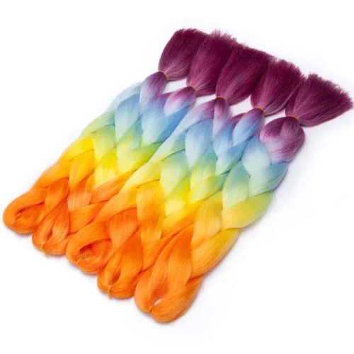 Miniatura 8 de Trenzas africanas Jumbo de cabello sintético africano trenzado africano, de fibra de alta temperatura, 24 pulgadas, trenzas torcidas Senegal, 3.53