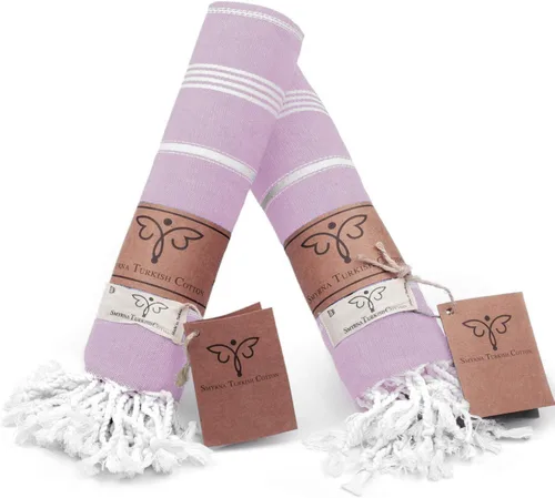 SMYRNA TURKISH COTTON - Serie Clásica de Toallas de Mano Turcas, Juego de 2, 18x30 pulgadas, Toallas de Mano Turcas Decorativas para Baño, Cocina,