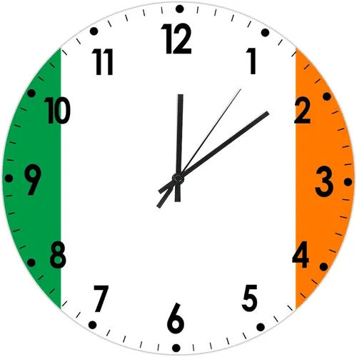 Miniatura 313 de Cheyan Reloj de pared con bandera de Canadá de 12 pulgadas, silencioso, sin tictac, de PVC, funciona con pilas, reloj redondo decorativo, regalo