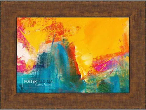 Poster Palooza 36x24 Traditional Antique Gold Wood Picture Frame - UV Acrylic, Foam Board Backing, & Hanging Hardware Included