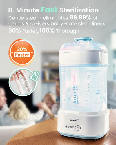 Miniatura 4 de Esterilizador y Secador de Biberones, Esterilizador Eléctrico Compacto de Vapor para Biberones de Bebé (Esterilizador de Biberones), Desinfectante