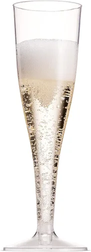 Miniatura 5 de Munfix 50 copas de champán de plástico – Copas de champán transparentes desechables de 5 onzas para fiestas, Mimosa Bar, eventos, boda y fiesta