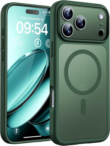 Miniatura 110 de TOCOL Funda magnética 3 en 1 para iPhone 14 Pro, mejorada [protección completa de cámara] con 2 protectores de pantalla, funda de grado militar Azul