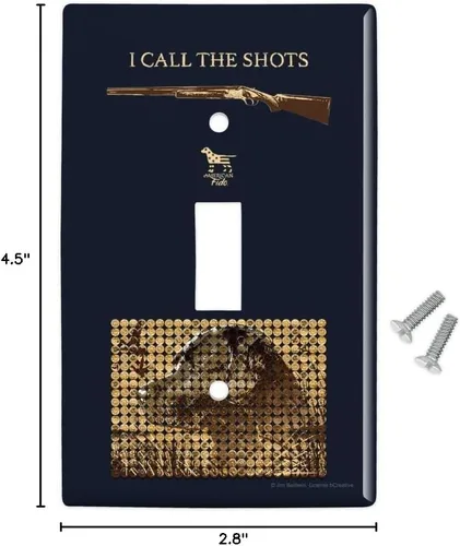 Miniatura 5 de GRAPHICS & MORE I Call The Shots Shotgun Lab Labrador Retriever Dog Hunting Hunter Decoración de pared de plástico para interruptor de luz