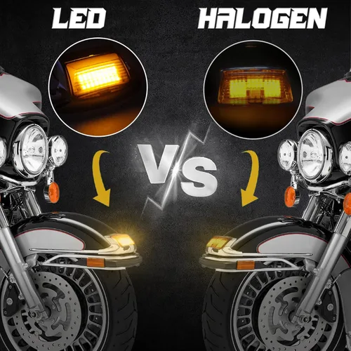 Miniatura 4 de Luces de guardabarros delanteros y traseros, luz de freno de punta de guardabarros LED compatible con Harley Electra Glide Road King Softail