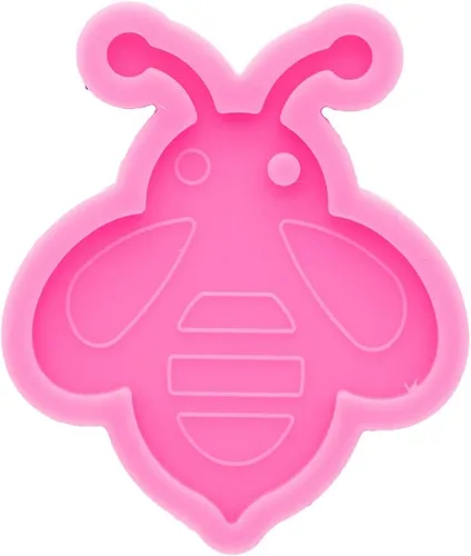 Miniatura 2 de Molde de silicona súper brillante estilo abeja para manualidades, moldes de resina epoxi para llavero de silicona, moldes de fundición, molde