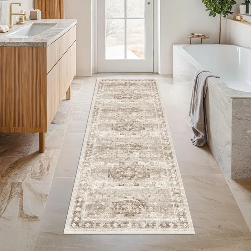 Miniatura 212 de Alfombra Boho Negra para Sala de Estar - Alfombra de Área Lavable de 10x14 Pies, Alfombras de Comedor para Debajo de la Mesa, Alfombra Suave de Pelo