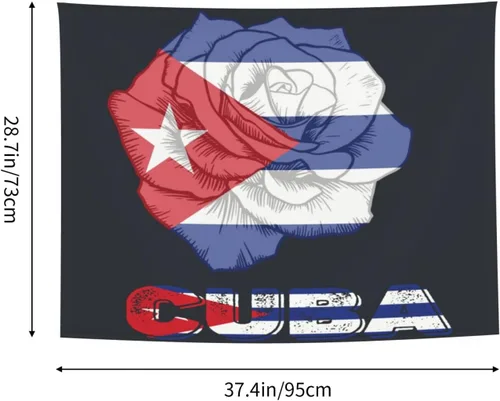 Miniatura 7 de Póster de tapiz con diseño de bandera de Cuba de 29 x 37 pulgadas, decoración del hogar, para colgar en la pared, dormitorio, fiesta, telón de fondo