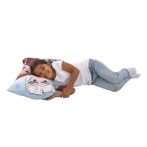 Miniatura 4 de Disney Frozen 2 Anna & Elsa - Funda de almohada para niños pequeños, lavanda, azul claro, morado, Frozen 2 Anna y Elsa, estándar (4114720P)