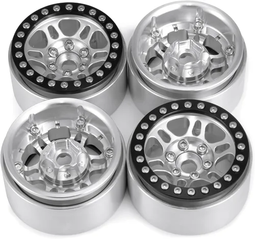 Miniatura 5 de AXSPEED Beadlock de metal de 1.9 pulgadas para llantas de rueda de oruga 1/10 TRX4 Axial Scx10 TRX4 Wraith D90 D110 RC Car, paquete de 4