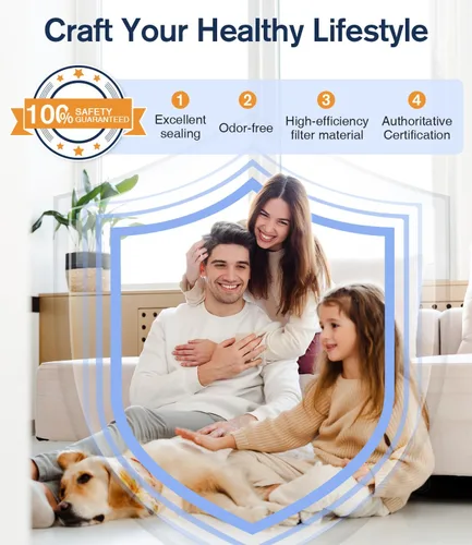 Miniatura 9 de Purificadores de aire para el hogar habitación grande hasta 3000 pies cuadrados, DBFIT Purificador de aire HEPA de doble cara con filtro lavable