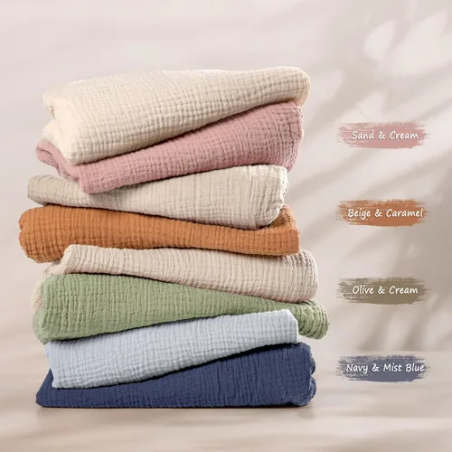 Miniatura 87 de lulumoon Sábanas de muselina para moisés para bebé: sábanas ajustables suaves para moisés de cabecera para niños y niñas Oliva y Crema