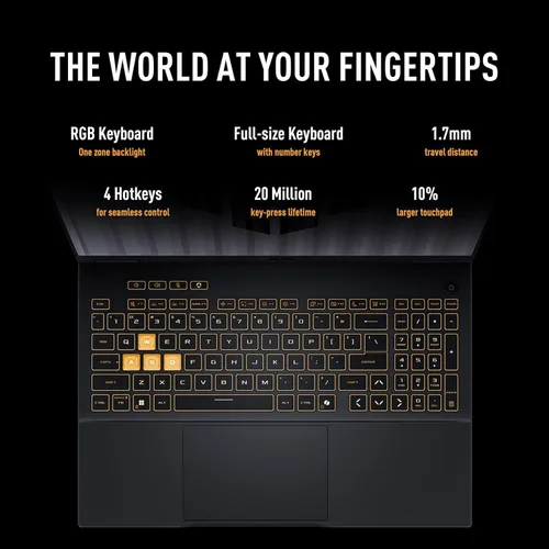 Miniatura 7 de ASUS TUF A16 Laptop para juegos – Pantalla QHD+ IPS de 16 pulgadas 240Hz 3 ms – Ryzen 9 7940HS – RX7700S Beat RTX 4060 – Teclado retroiluminado RGB