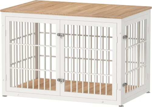 Miniatura 20 de rehomerance Mueble de jaula de perro resistente de 26 pulgadas para perros pequeños, mesa auxiliar decorativa para casa de mascotas, muebles