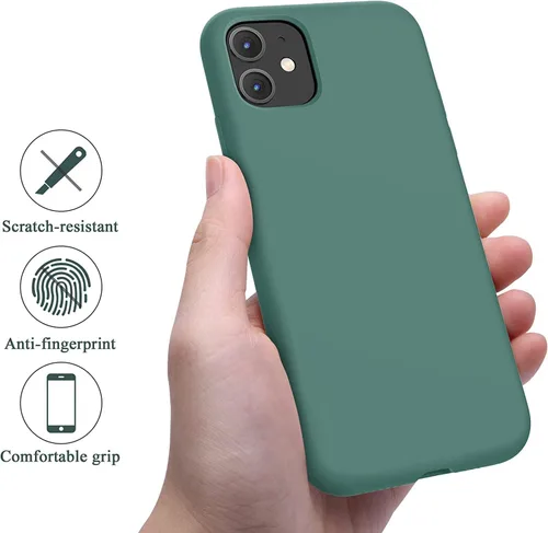 Miniatura 4 de OTOFLY Funda para iPhone 11, funda para teléfono 11, delgada, a prueba de golpes, antihuellas, forro de microfibra antiarañazos, funda protectora
