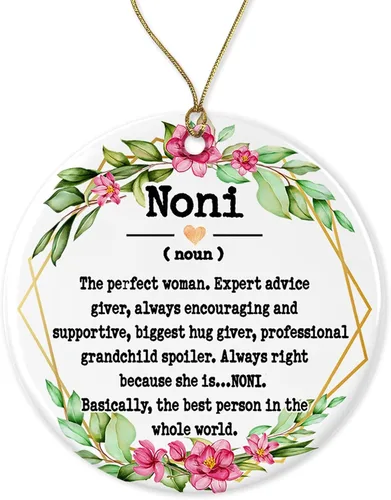 Noni - Adorno de Navidad – Regalo del Día de la Madre – Recuerdo de definición – Impreso en un lado