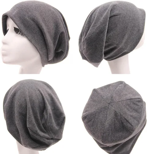 Miniatura 6 de UTTPLL Gorros de algodón holgados unisex ligeros, hip-hop, suaves, holgados, elásticos, gorros de quimioterapia para hombres y mujeres