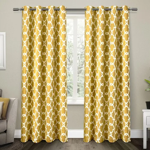 Miniatura 11 de Exclusive Home Gates panel de cortinas en par para ventana, con arandelas en la parte superior, para oscurecimiento de habitación, tejidas