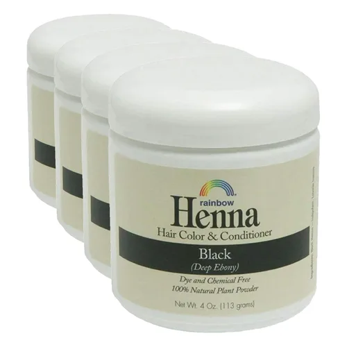 Miniatura 6 de Henna Rainbow Research para teñir el cabello, de color negro, 4 onza Profundo Ébano Negro