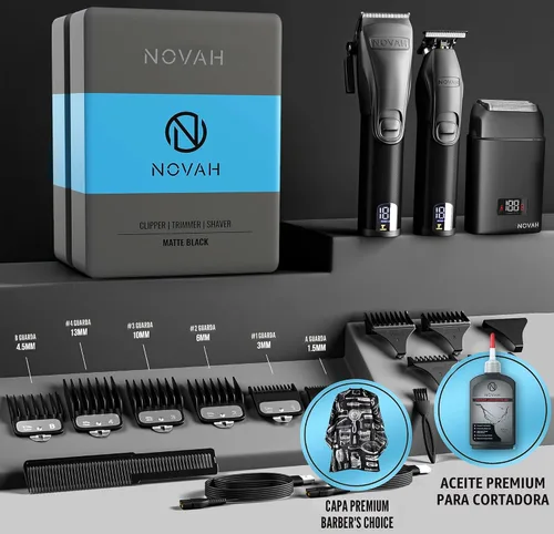 Miniatura 6 de Novah - Juego de cortapelos y recortadores profesionales de peluquería – Máquina de afeitar de papel de aluminio profesional para hombres, cortadora