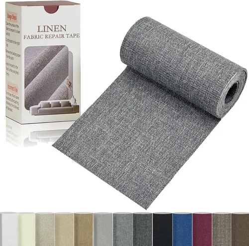 Miniatura 19 de Gheeidau Cinta de reparación de lino de 4 x 70 pulgadas, parche de tela de reparación de sofá autoadhesivo para muebles, sofás, cojines, sillas