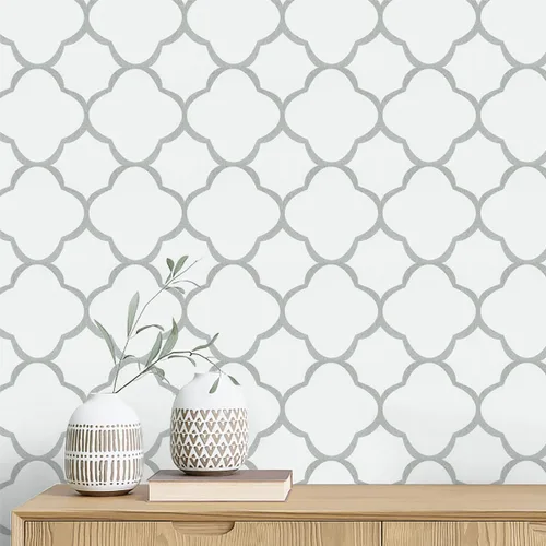 Miniatura 16 de GloryTik Papel Tapiz Despegar y Pegar Bohemio Moderno Beige Papel de Contacto Despegar y Pegar Papel de Pared Removible Autoadhesivo Geométrico